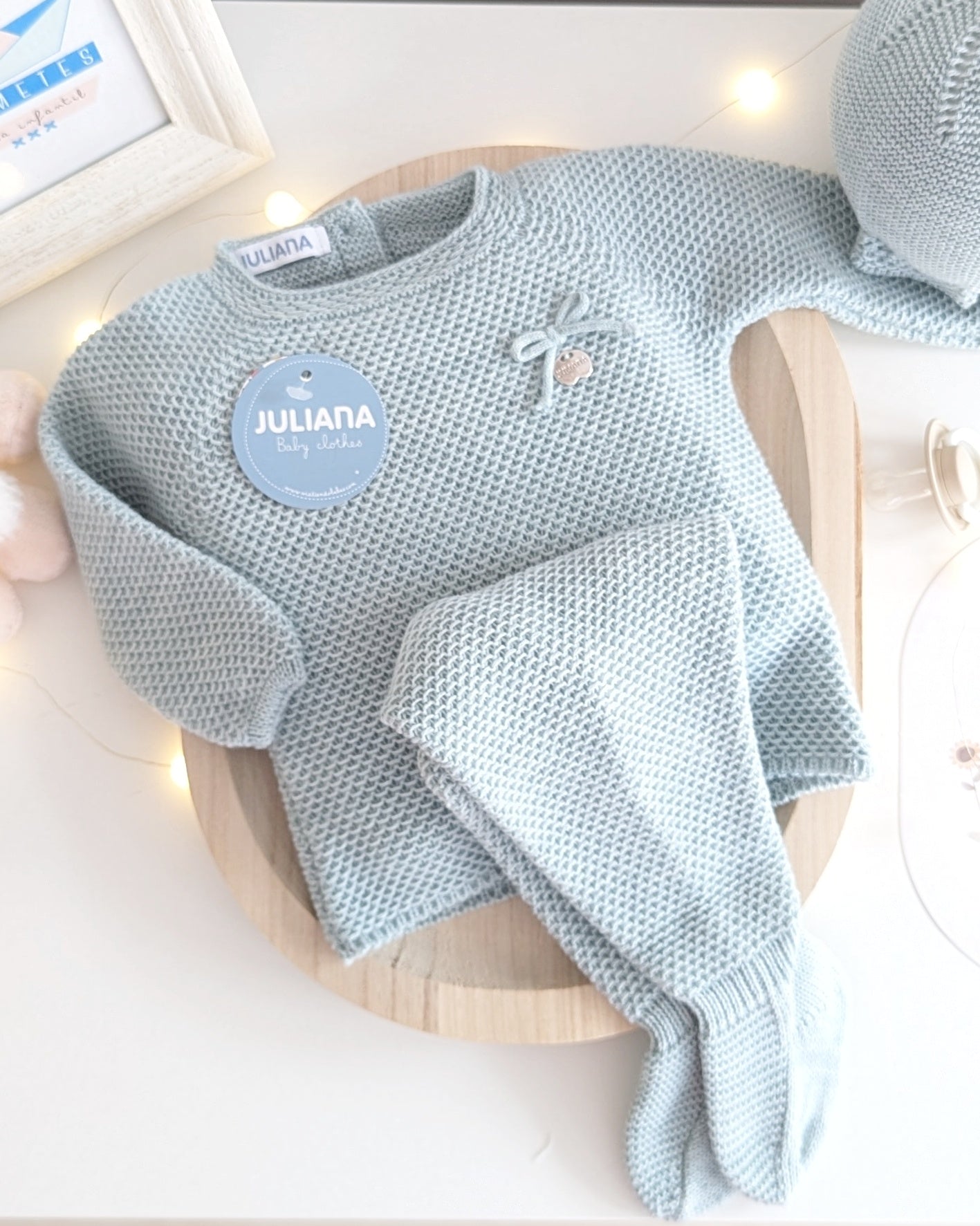 Conjunto Polaina Recogidas Verde Menta - Colección Piano de Juliana