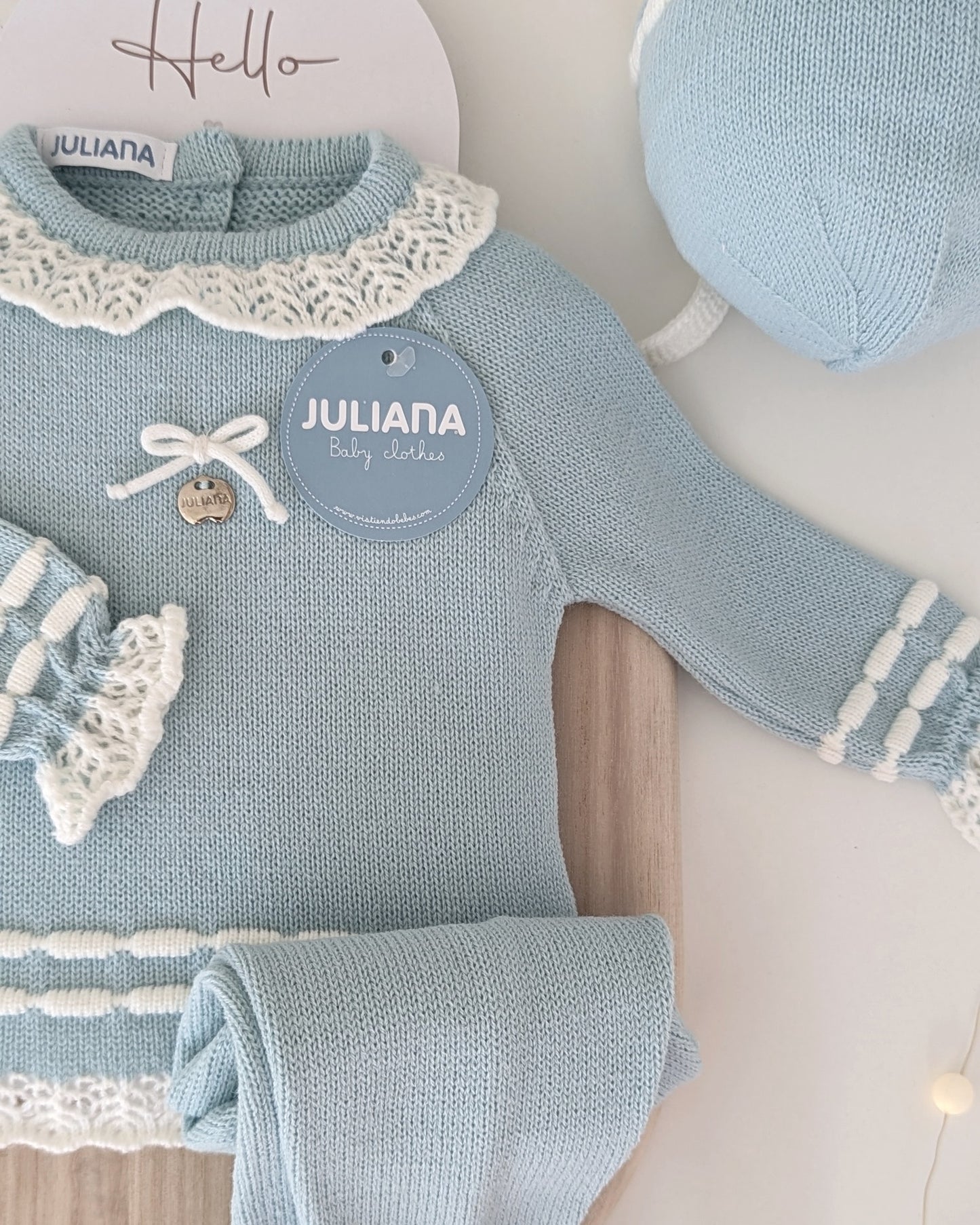 Conjunto Polaina Lorzas Verdeagua - Colección Silencio de Juliana