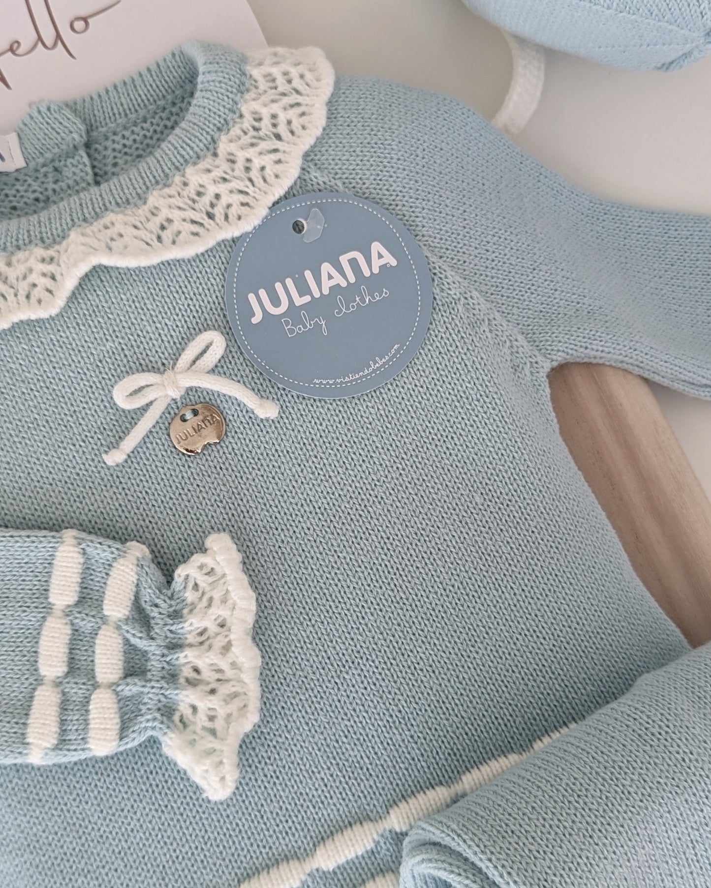 Conjunto Polaina Lorzas Verdeagua - Colección Silencio de Juliana