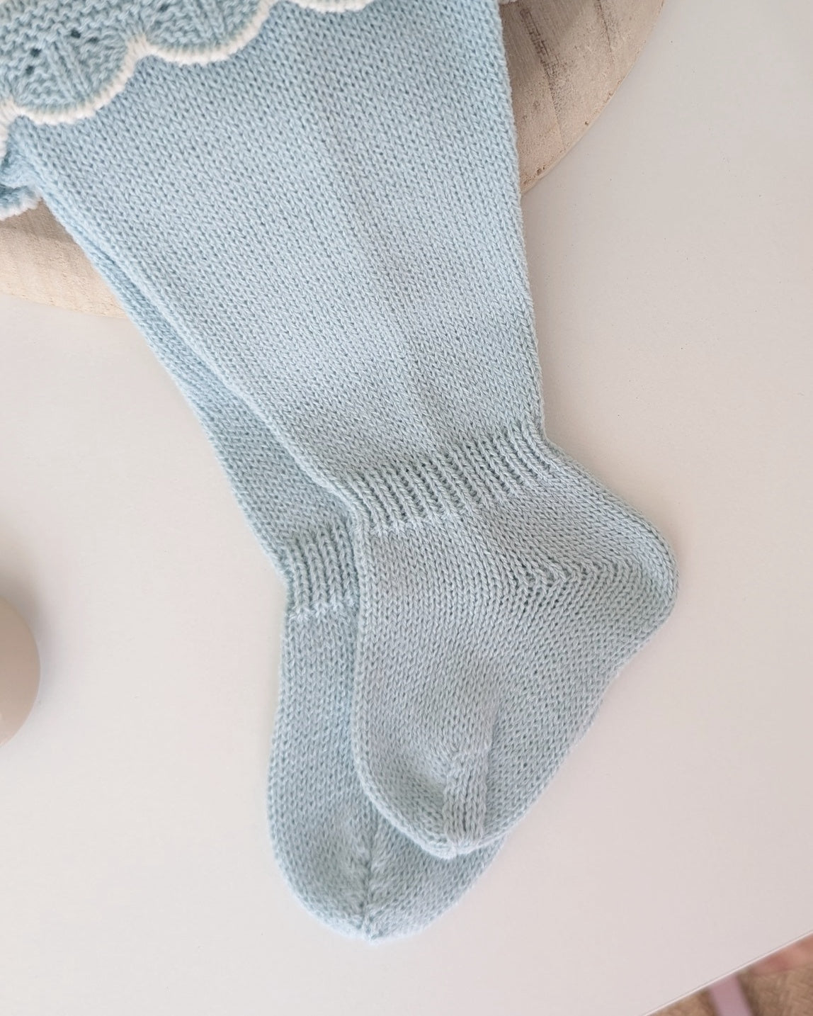 Conjunto Polaina Rayado Trenzas Verdeagua - Colección Leyenda de Juliana