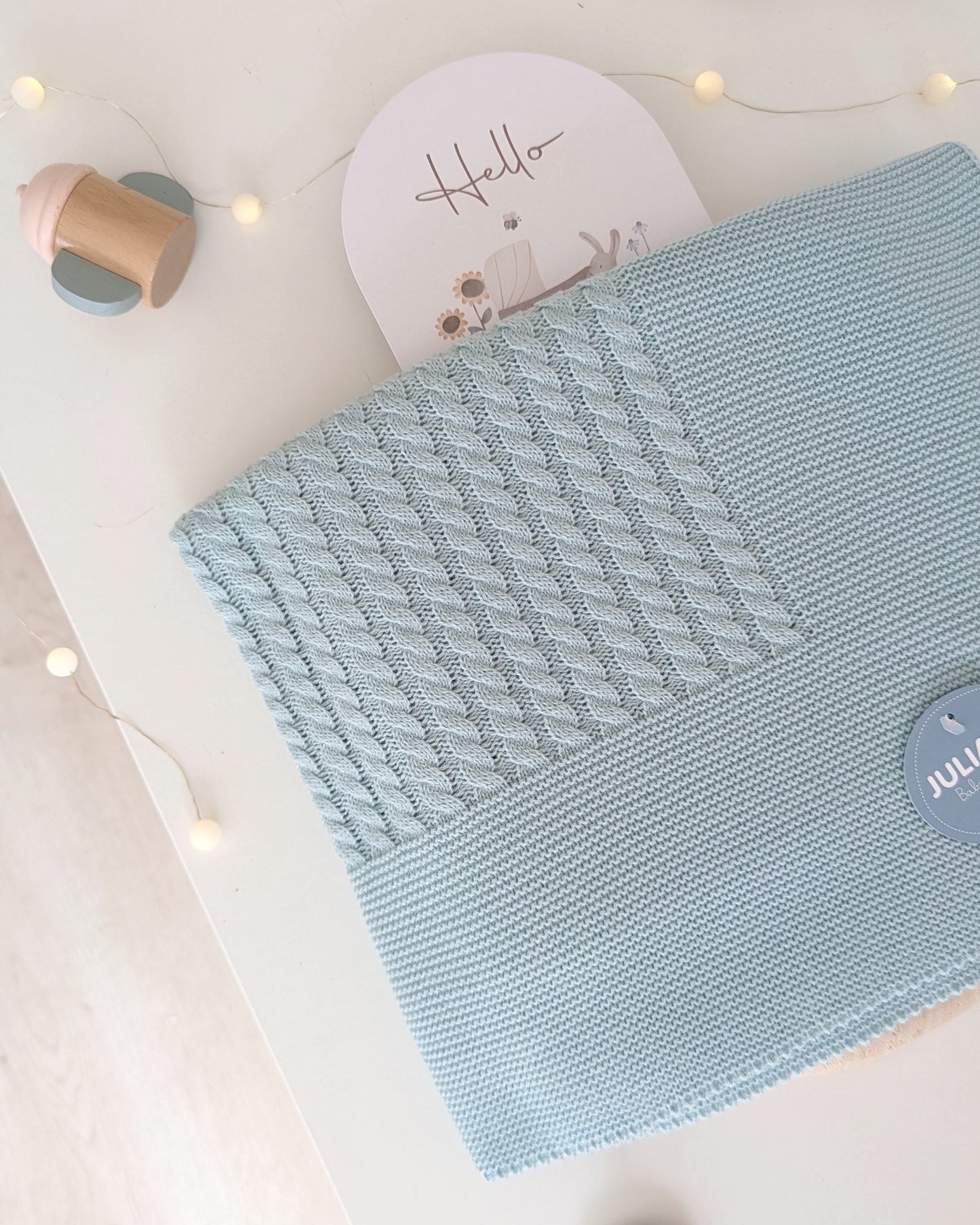 Mantita Trenzas Verdeagua - Juliana