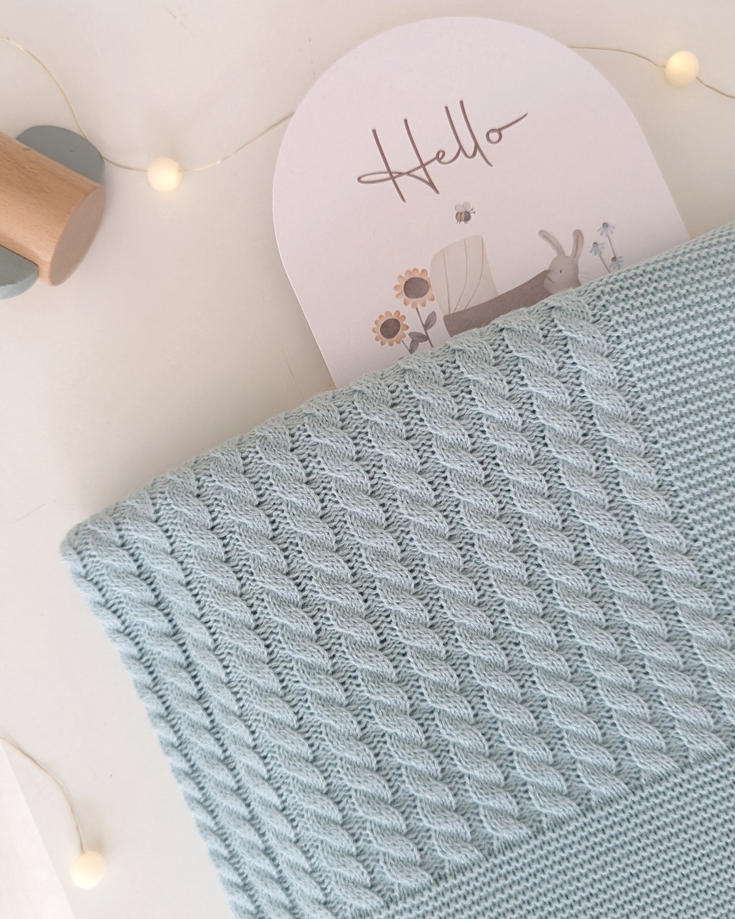 Mantita Trenzas Verdeagua - Juliana