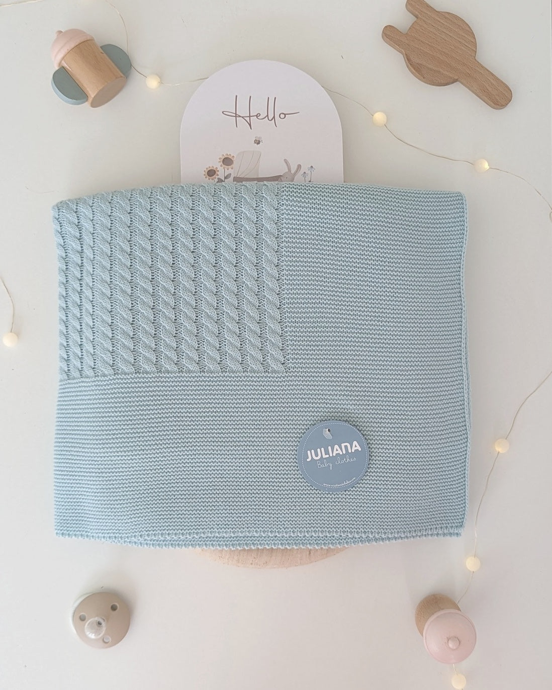 Mantita Trenzas Verdeagua - Juliana