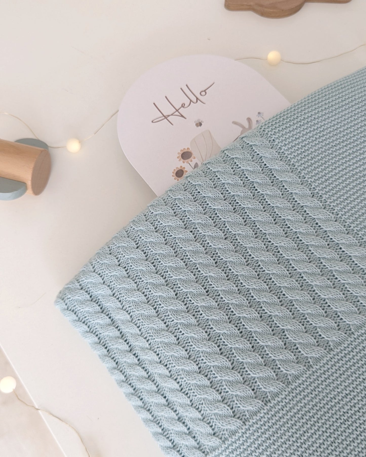 Mantita Trenzas Verdeagua - Juliana