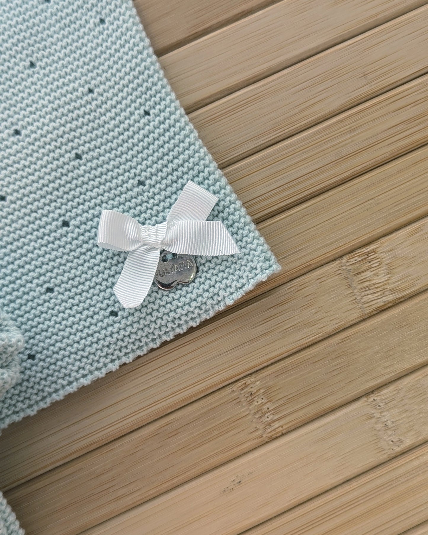 Conjunto Polaina Calado Lazo Verde Mar - Colección Bora de Juliana