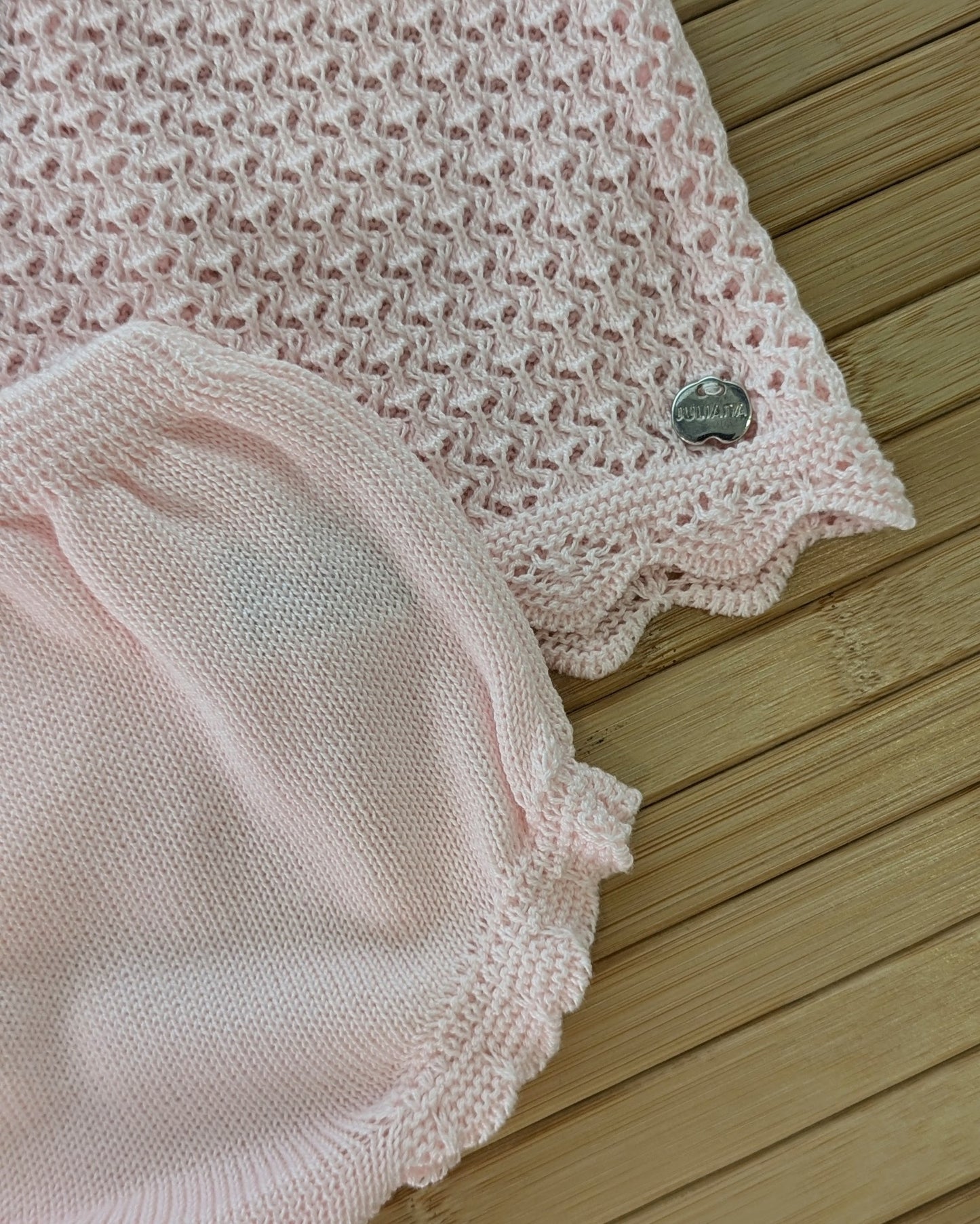 Conjunto Braga Punto Calado Rosa - Juliana