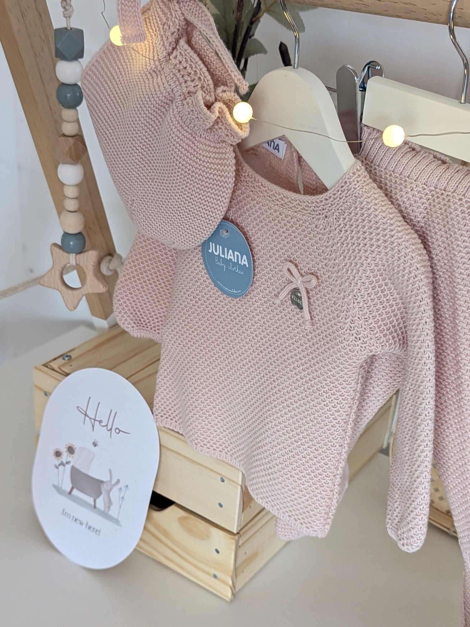 Conjunto Polaina Recogidas Rosa Palo - Colección Piano de Juliana