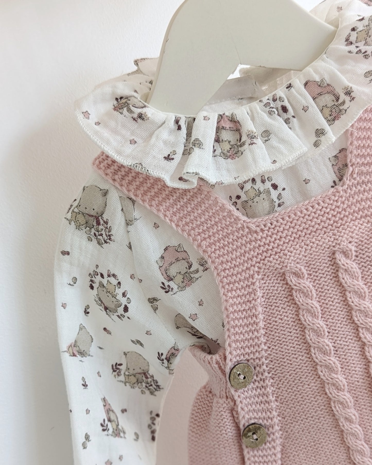 Peto Trenzas Con Blusa Ositos Dulce - Primbaby