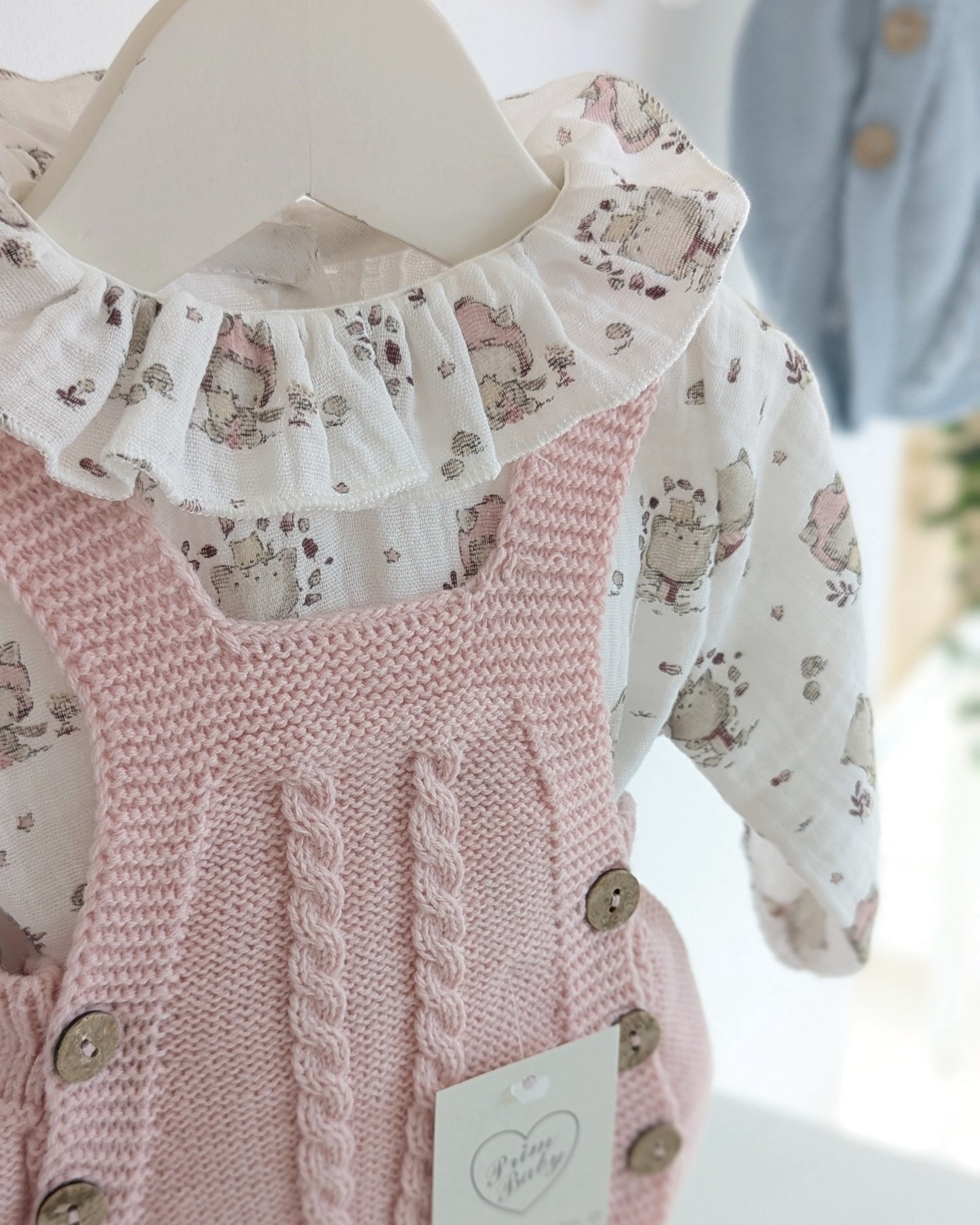 Peto Trenzas Con Blusa Ositos Dulce - Primbaby