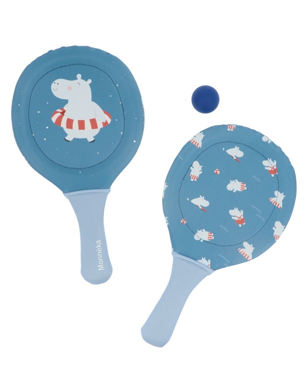 Palas de Playa Neopreno HIPPOS con Pelota - Tutete