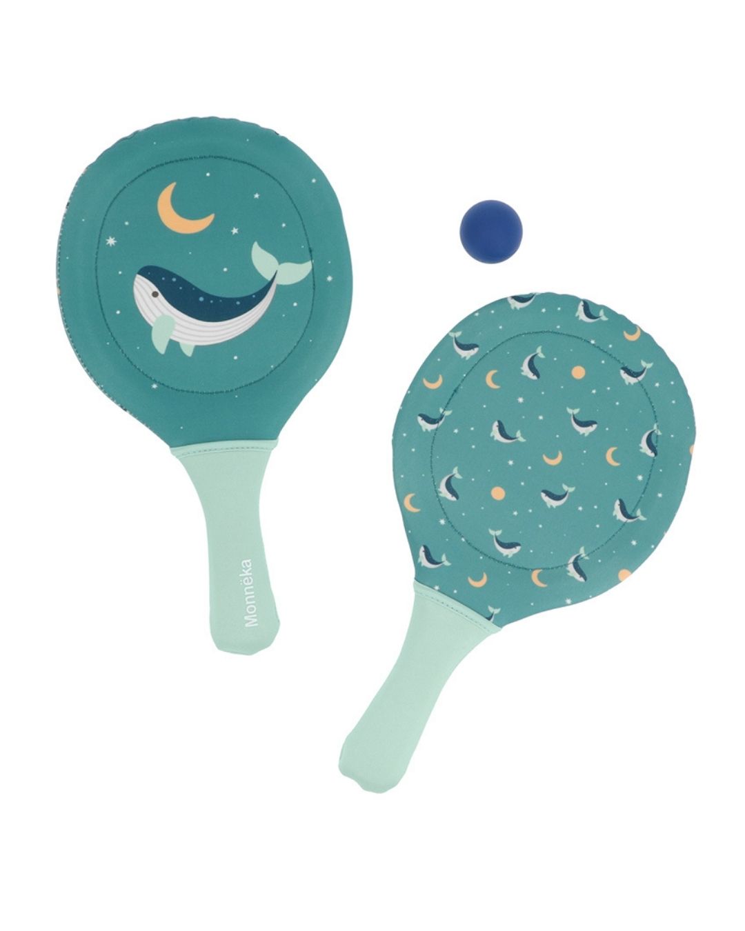 Palas de Playa Neopreno WHALE TEAL con Pelota - Tutete