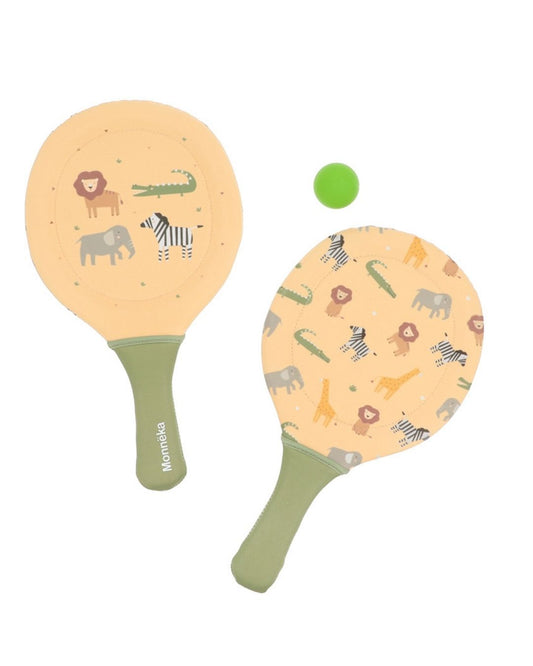 Palas de Playa Neopreno WILD ANIMALS con Pelota - Tutete