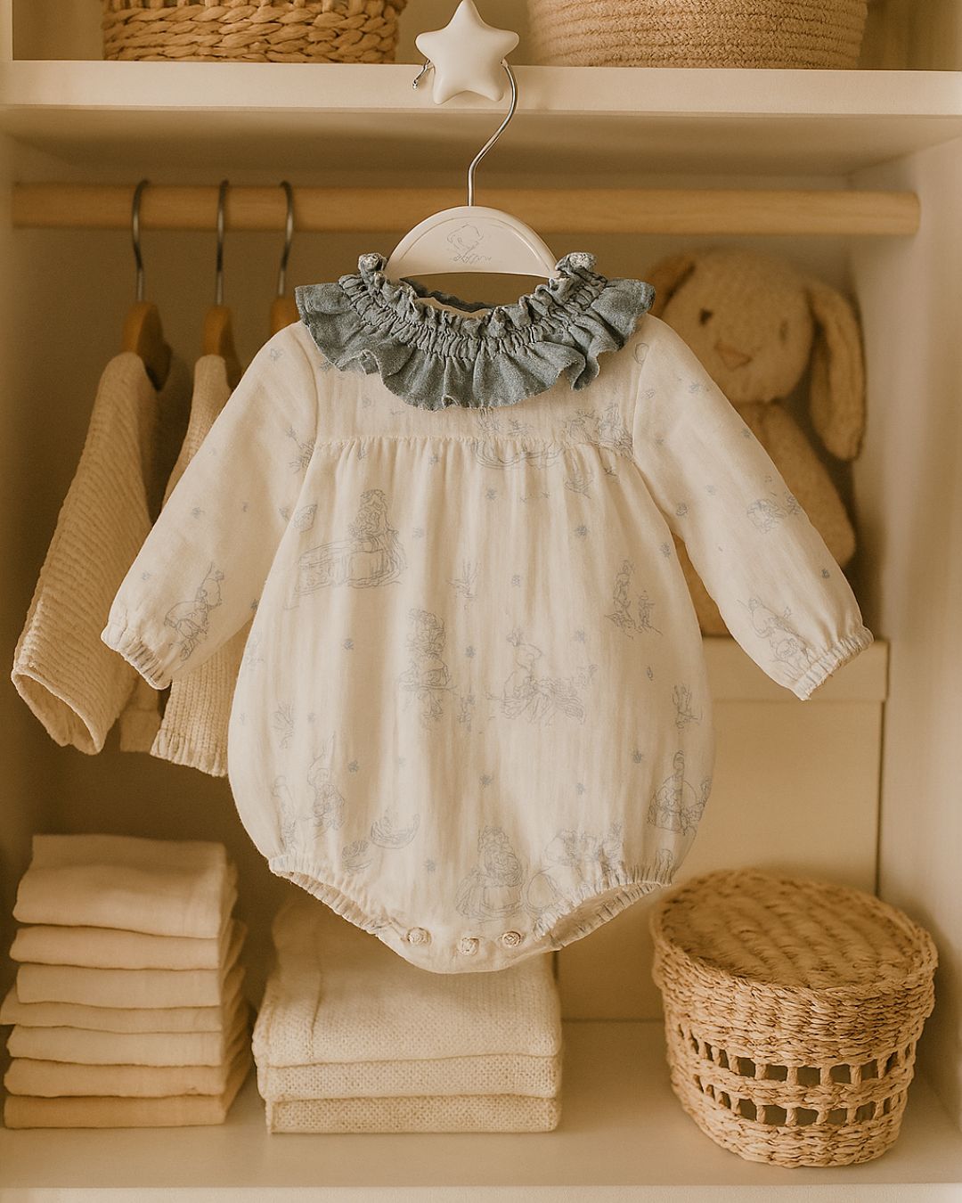 Pelele Bebe Celeste Familia Paola - Micolino 