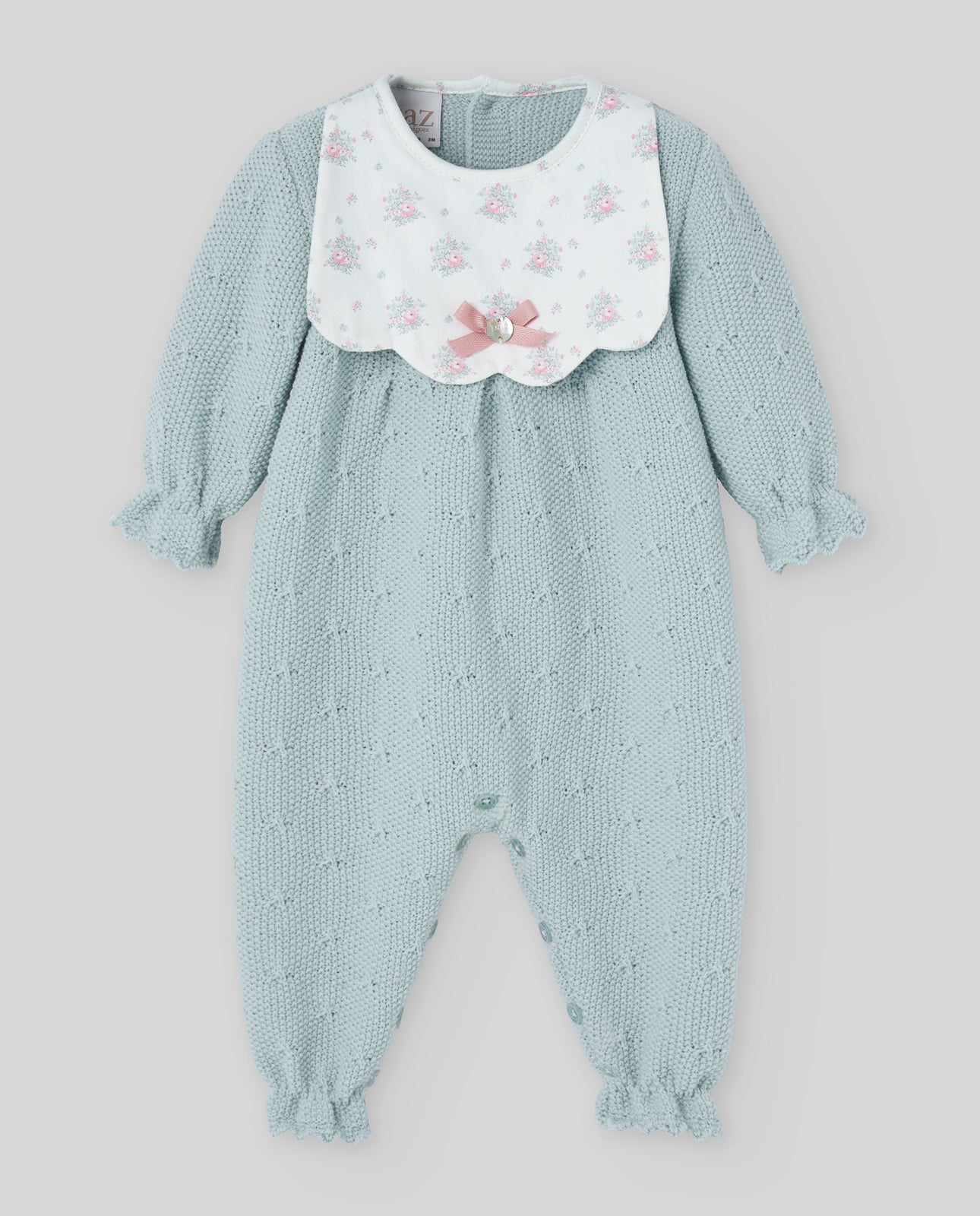 Pelele Bebe Punto Semilla Verde Tiza - Paz Rodriguez Referencia 005-102953