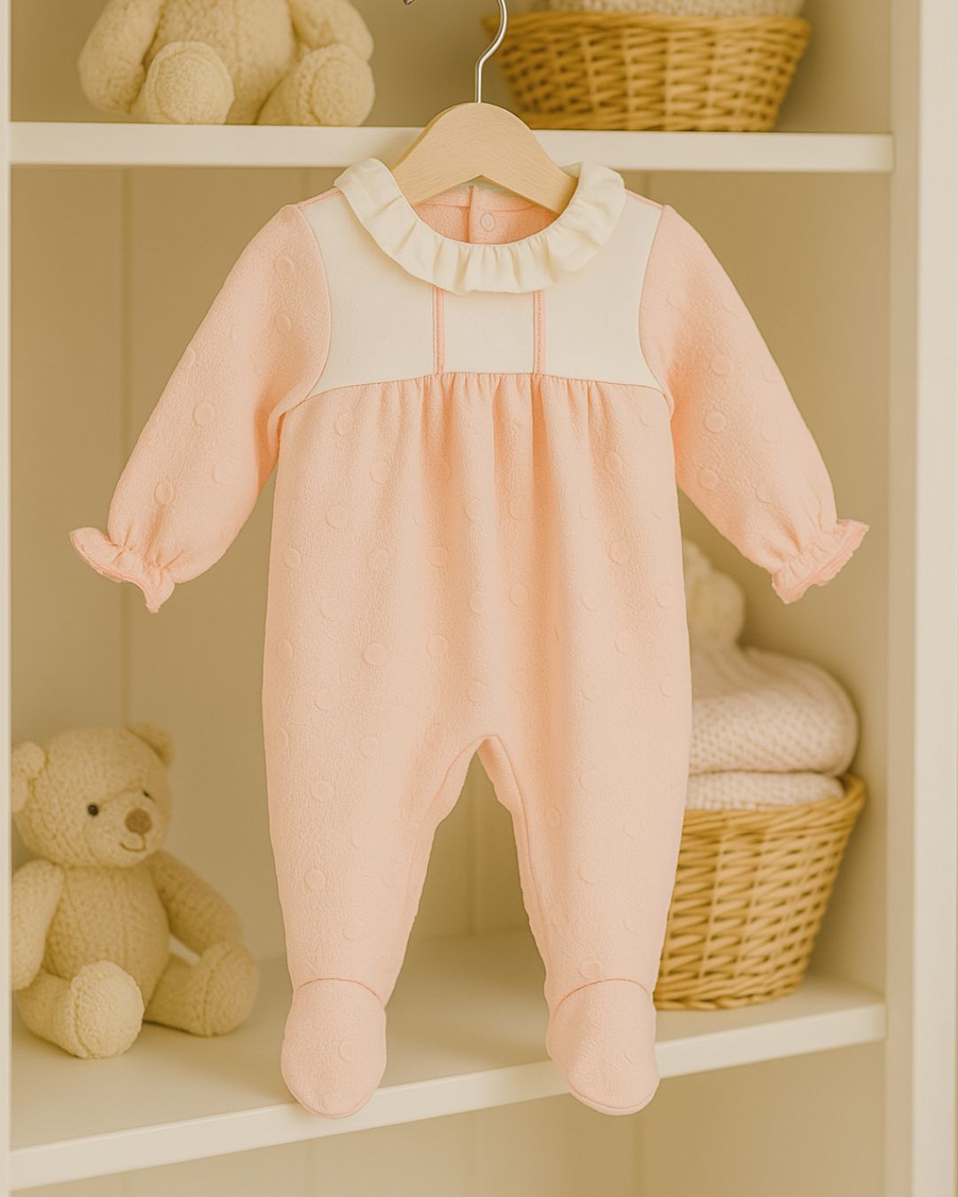 Pelele Bebe Recien Nacido Burán Melocotón - Calamaro