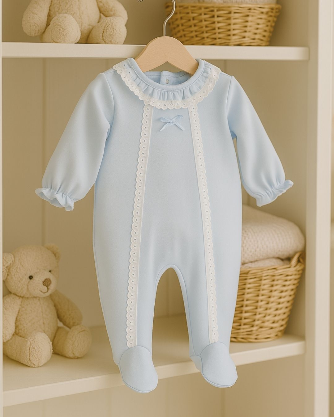 Pelele Bebe Recien Nacido Gregal Celeste - Calamaro