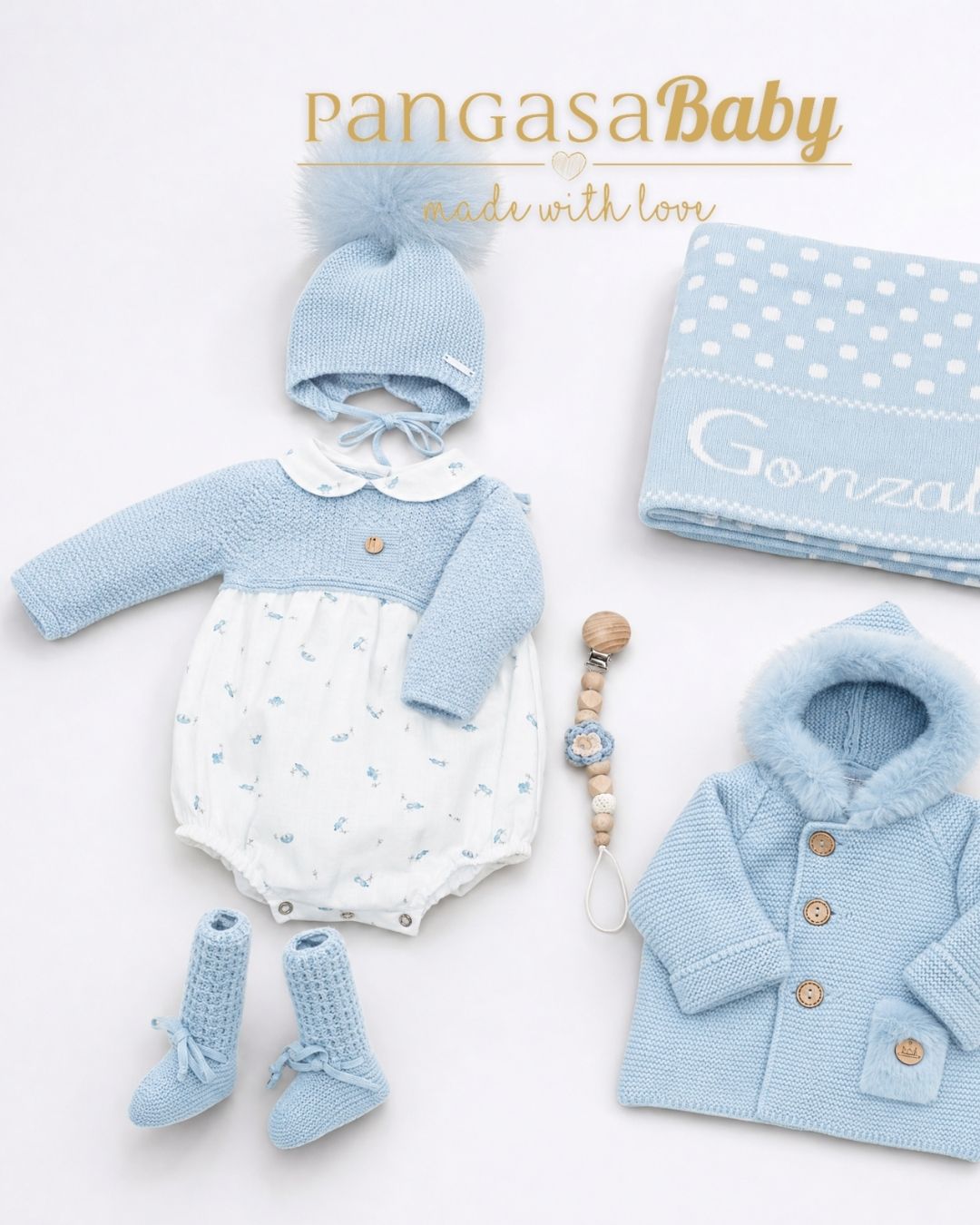 Pelele Bird Celeste Empolvado - Bird Collection Pangasa Baby