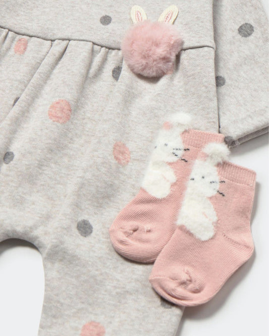 Pelele Con Calcetines Lunares - Mayoral