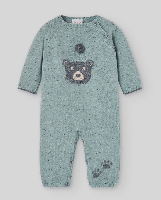 Pelele Con Gorro Jaquard Oso Barney 005-132871 - Paz Rodriguez