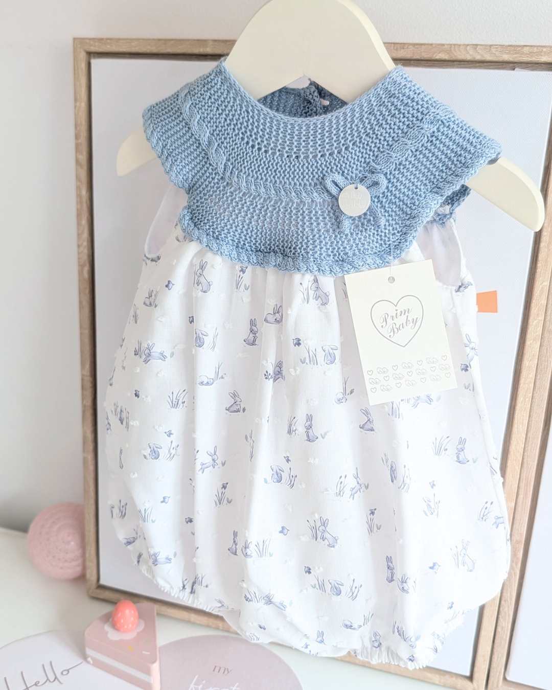 Pelele Conejitos Azul Inglés - Primbaby