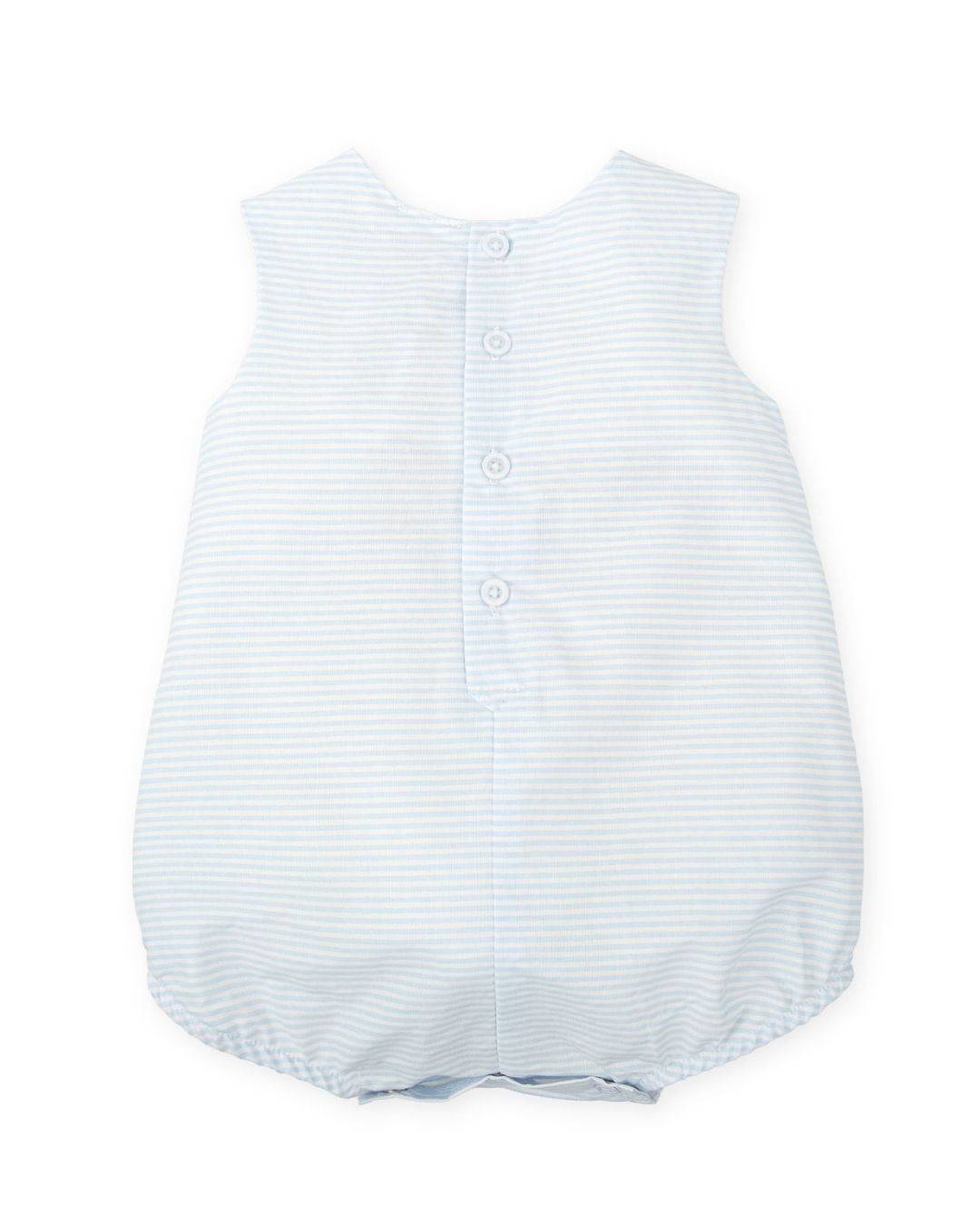 Pelele Corto Sin Mangas Rayas Celeste Espuma - Tutto Piccolo