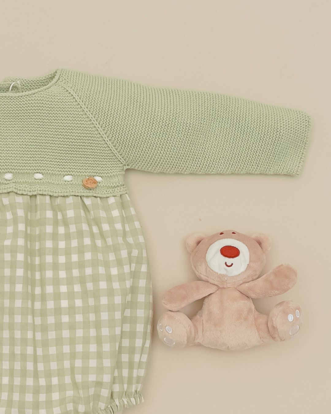 Pelele Cuadros Verde Hoja 🍃 Baby Leaves - Pangasa Baby