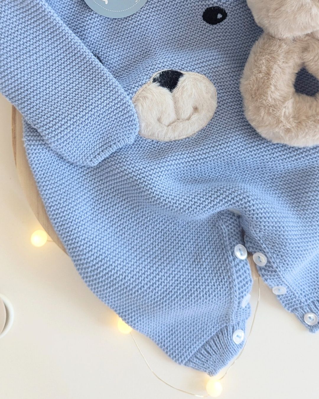 Pelele Largo Cara Osito Cielo 25630 - Colección Cuento de Juliana