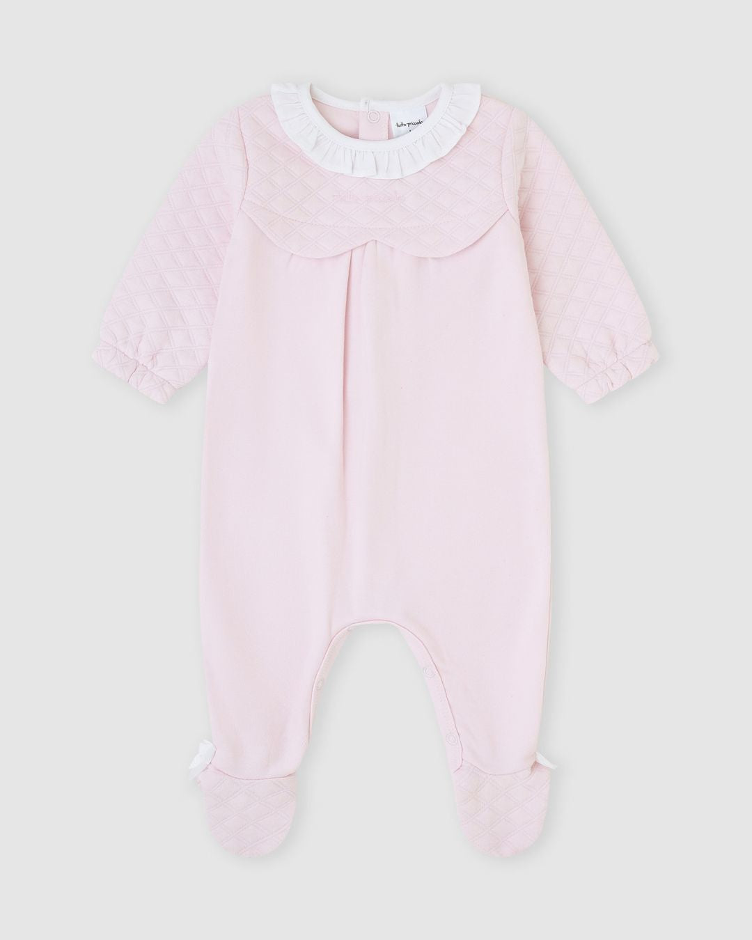 Pelele Largo Cuello Volante Rosa - Tutto Piccolo