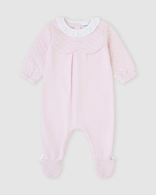 Pelele Largo Cuello Volante Rosa - Tutto Piccolo
