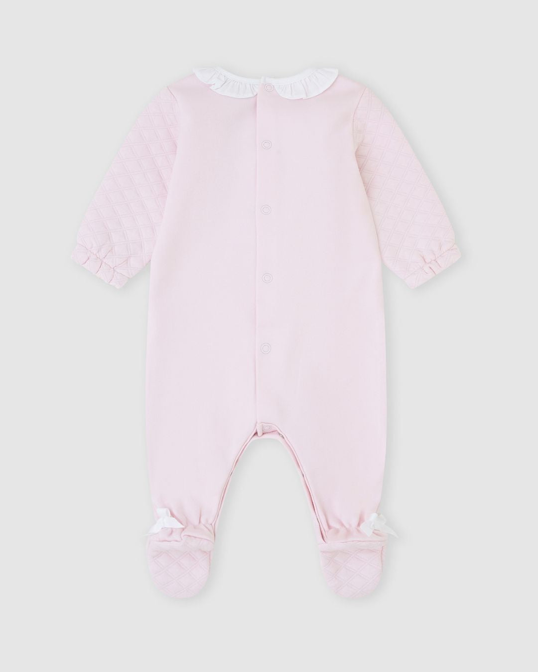Pelele Largo Cuello Volante Rosa - Tutto Piccolo