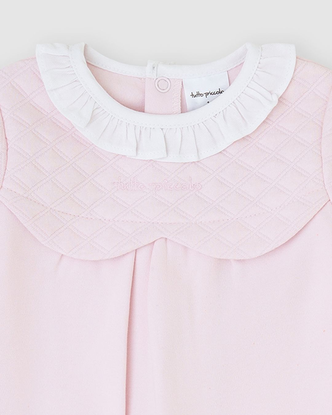 Pelele Largo Cuello Volante Rosa - Tutto Piccolo