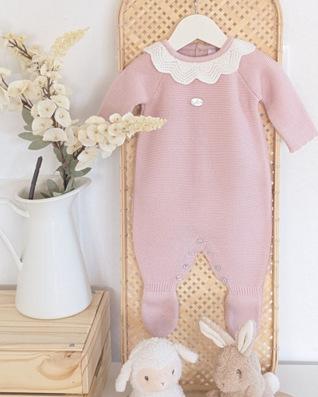 Pelele Largo Niña Leeds Rosa Empolvado -  Martin Aranda