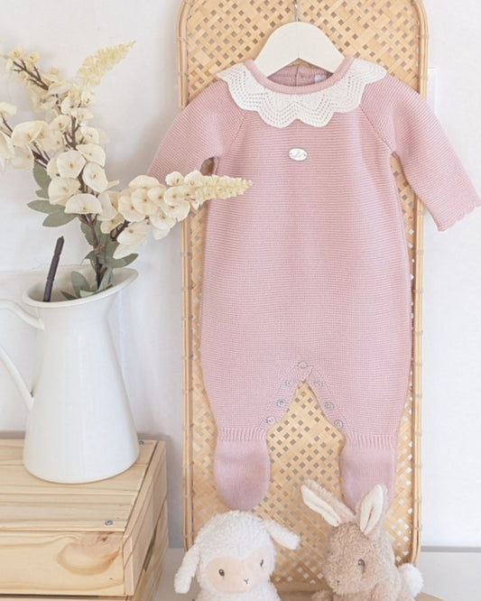 Pelele Largo Niña Leeds Rosa Empolvado -  Martin Aranda