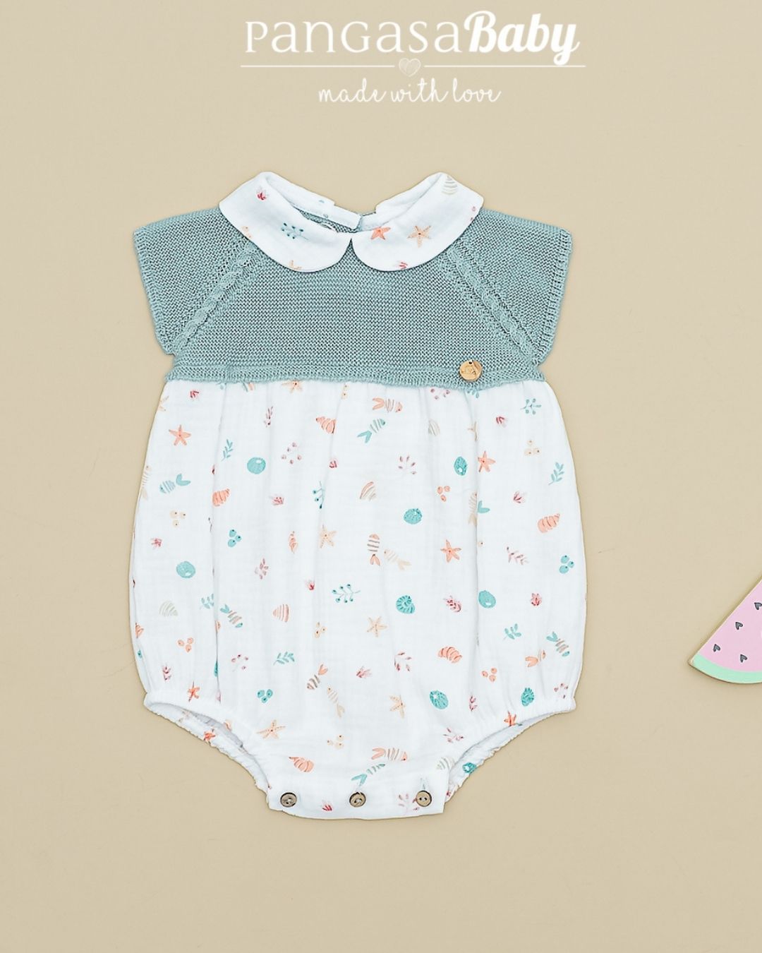 Pelele Peces Verde Mar - Pangasa Baby