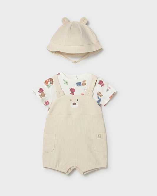 Pelele Peto y Gorro Ositos Garbanzo 1608-064 - Mayoral