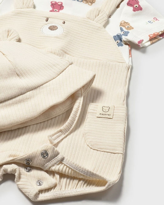 Pelele Peto y Gorro Ositos Garbanzo 1608-064 - Mayoral