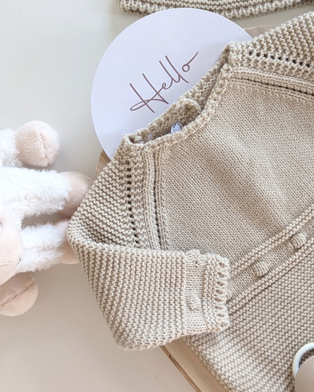 Pelele Punto Con Capota Arena - Micolino