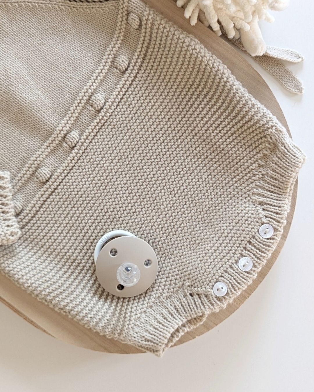 Pelele Punto Con Capota Arena - Micolino