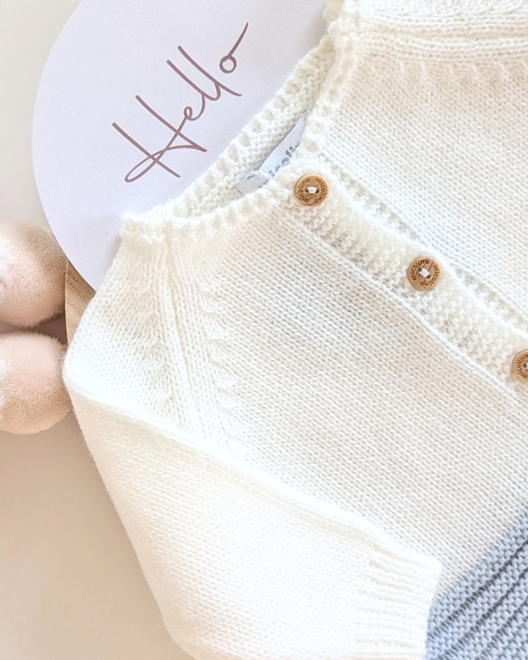 Pelele Punto Con Capota Bicolor Celeste Cielo - Micolino