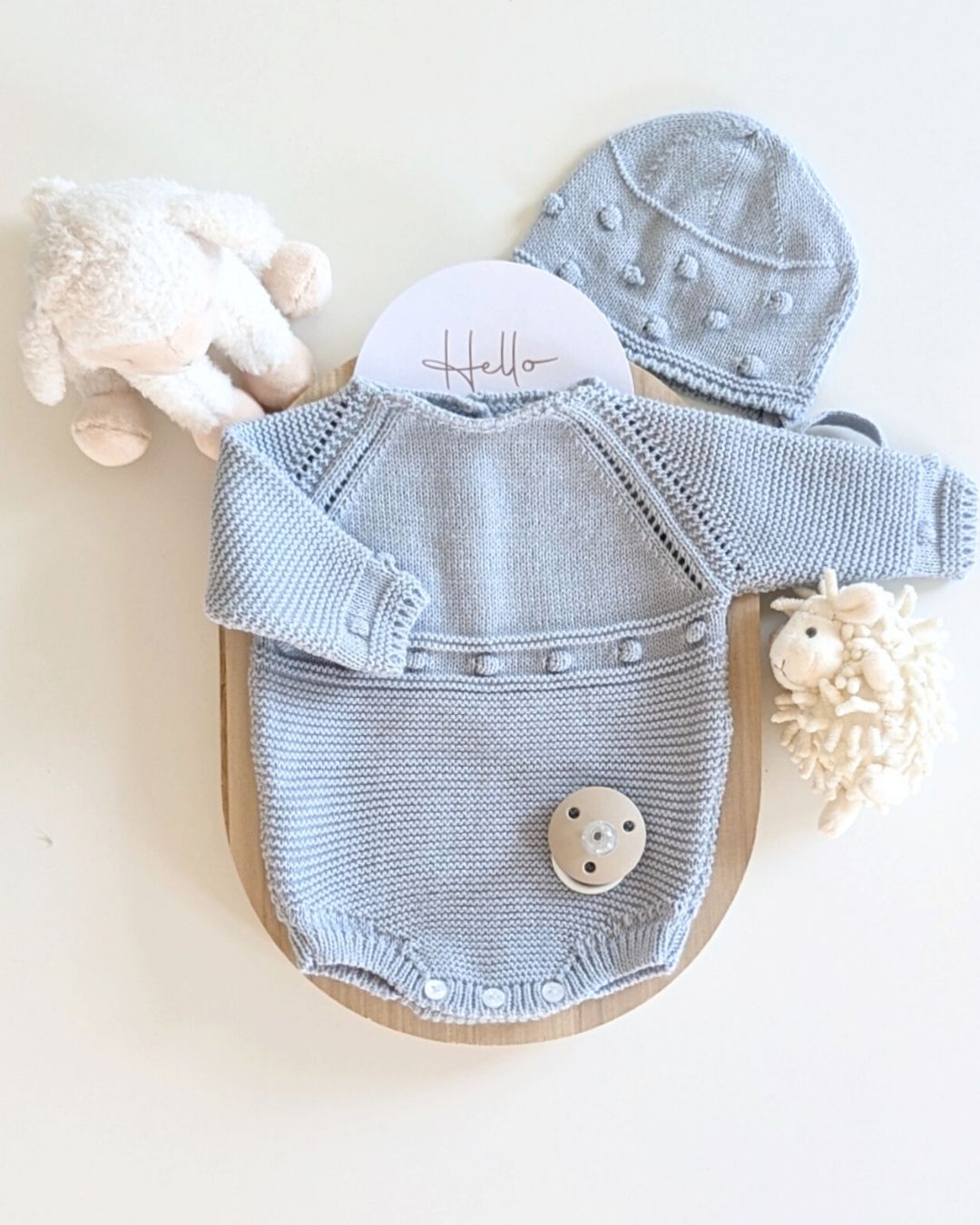 Pelele Punto Con Capota Celeste Cielo - Micolino