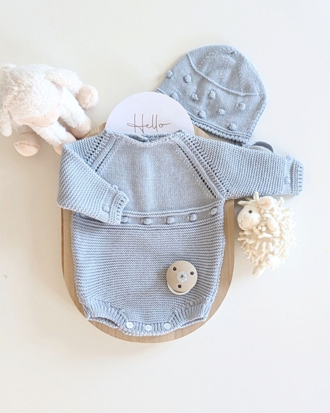 Pelele Punto Con Capota Celeste Cielo - Micolino