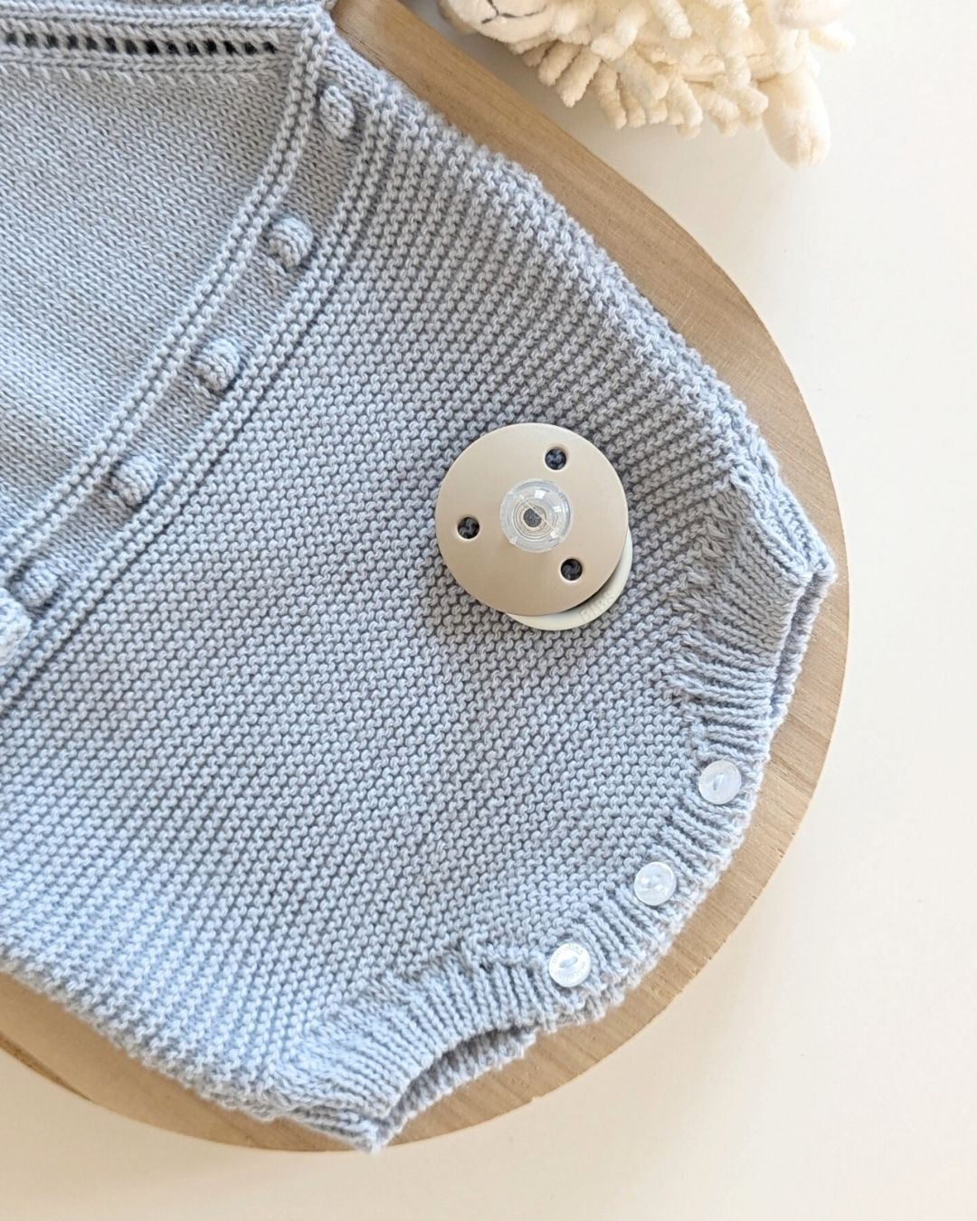 Pelele Punto Con Capota Celeste Cielo - Micolino