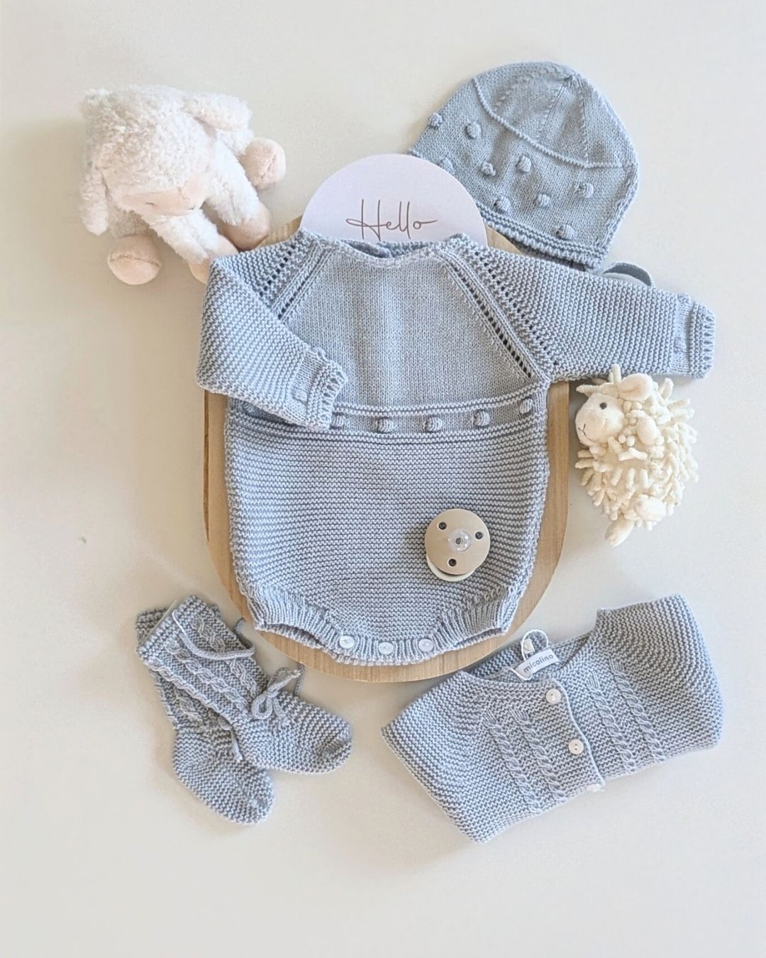 Pelele Punto Con Capota Celeste Cielo - Micolino