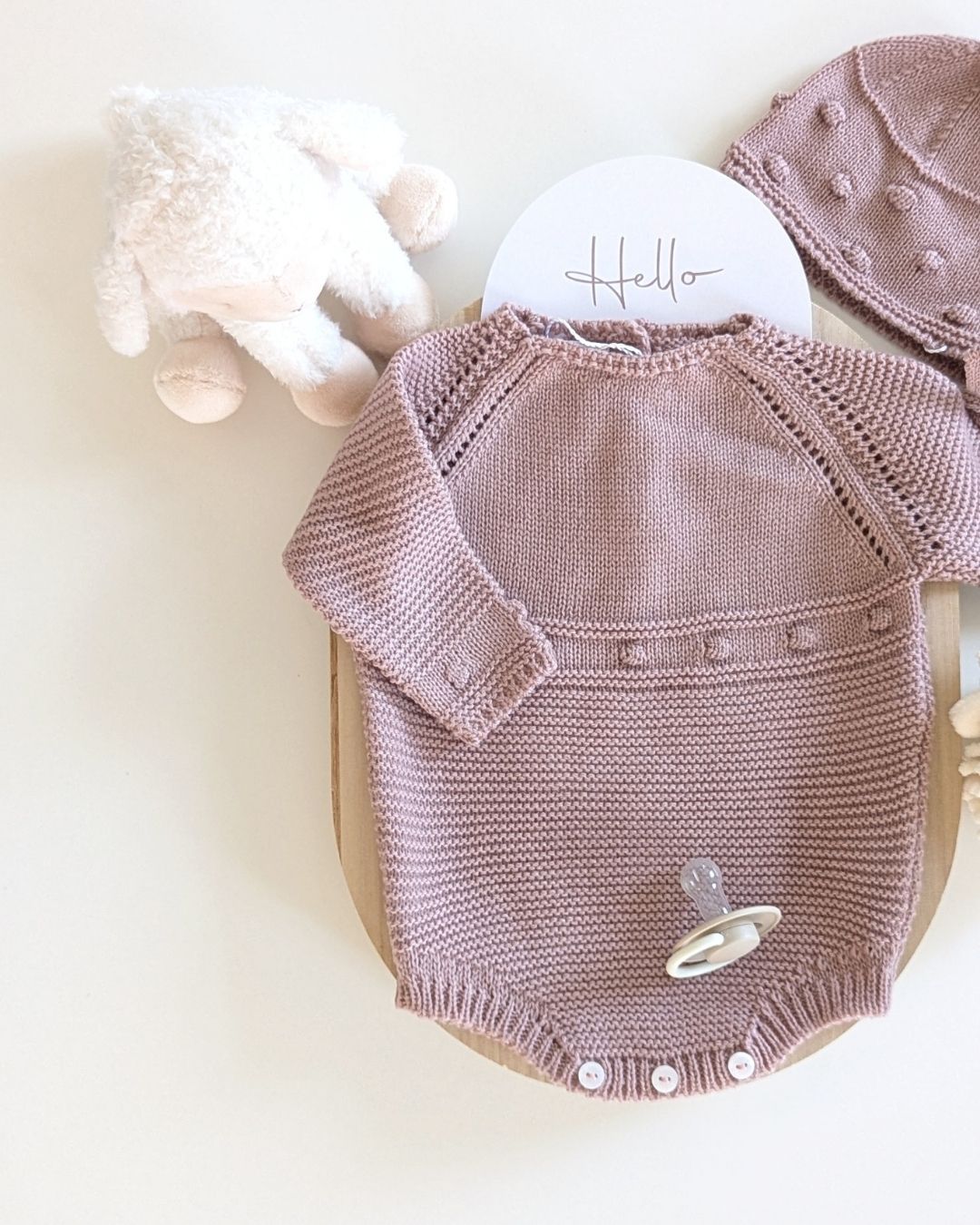 Pelele Punto Con Capota Maquillaje / Piedra del Sol - Micolino