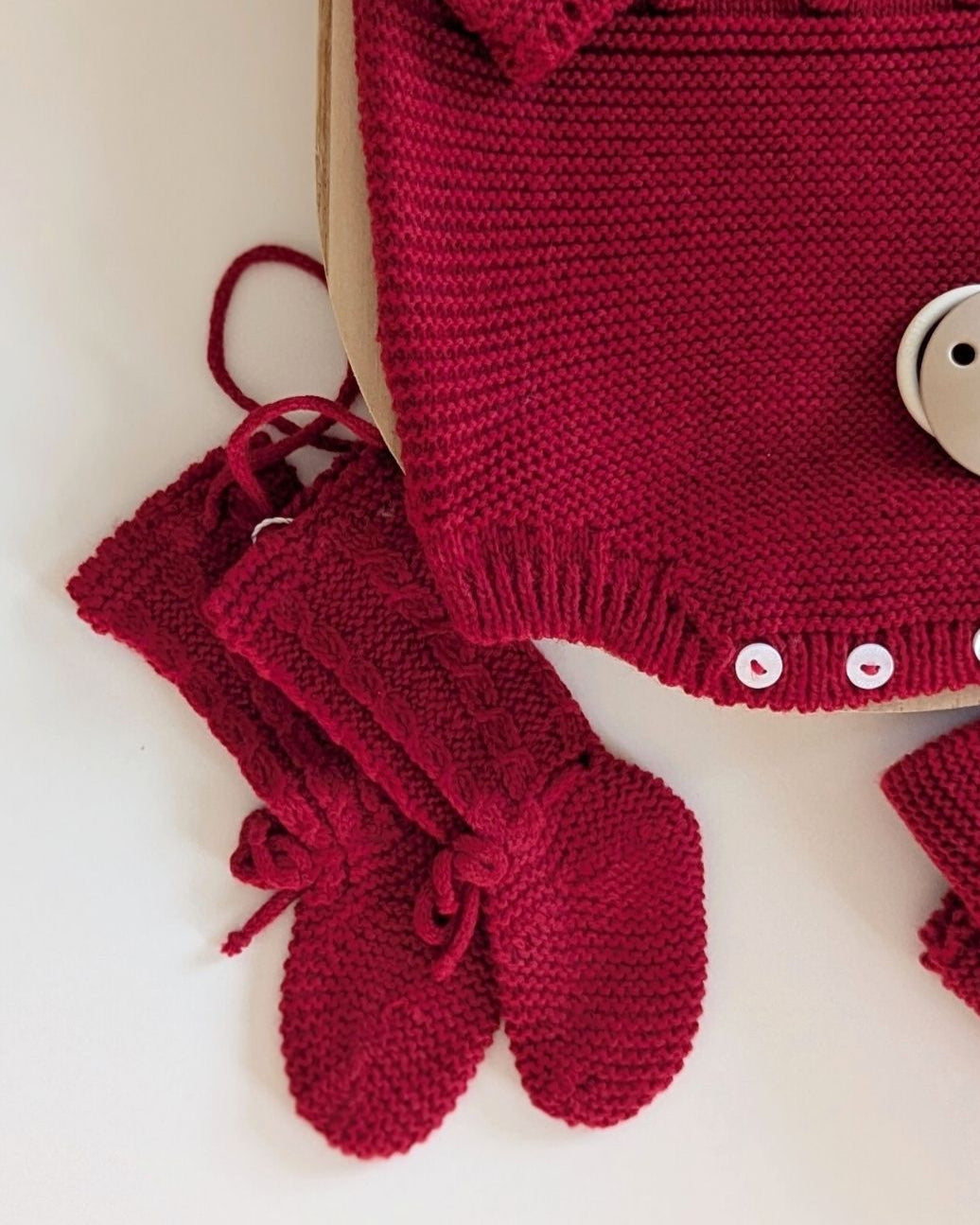 Pelele Punto Con Capota Rojo - Micolino