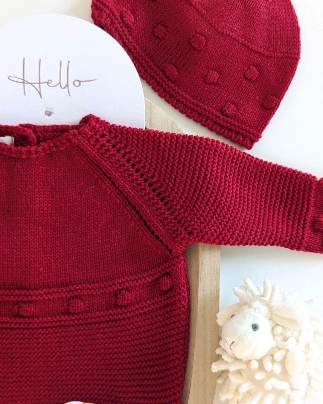 Pelele Punto Con Capota Rojo - Micolino