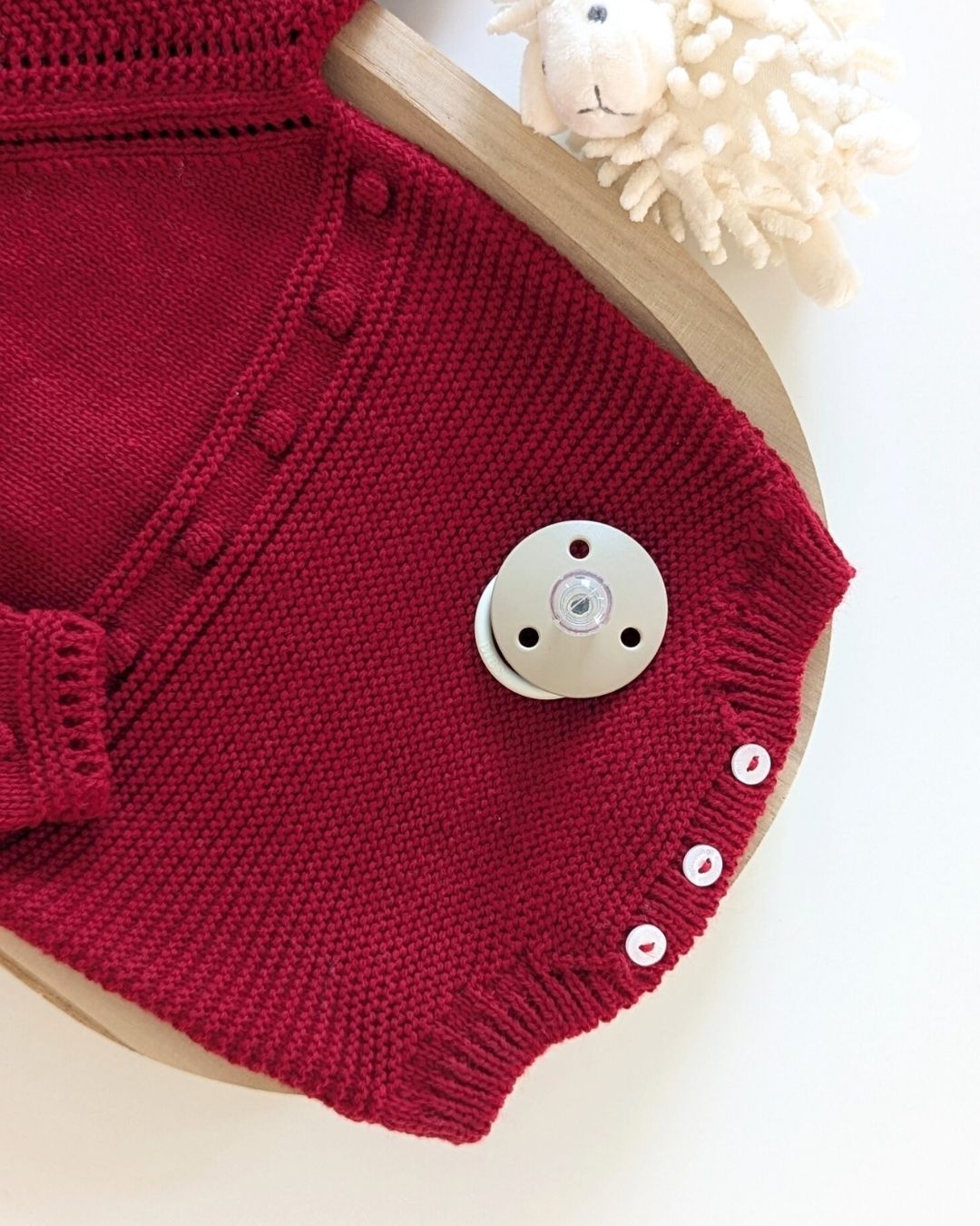 Pelele Punto Con Capota Rojo - Micolino