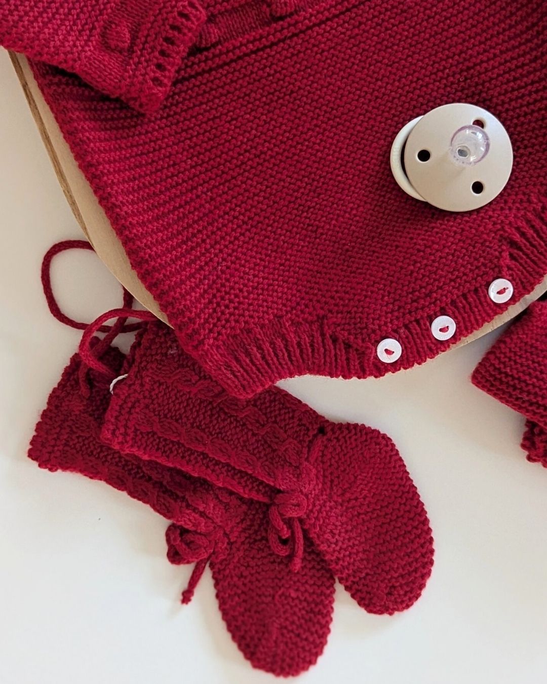 Pelele Punto Con Capota Rojo - Micolino