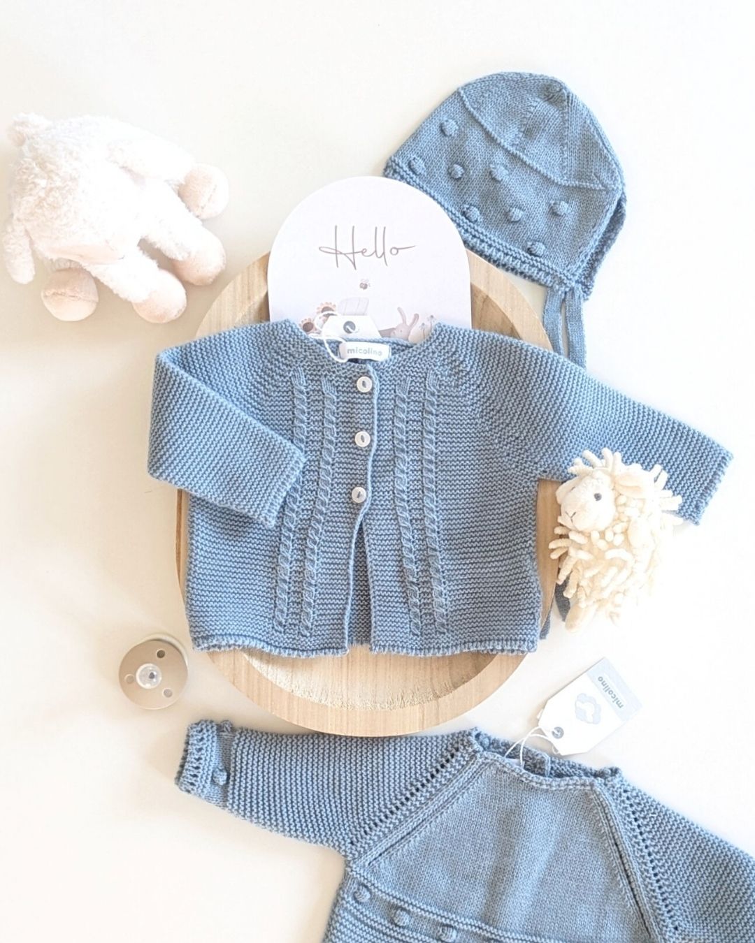 Pelele Punto Con Capota Turquesa - Micolino