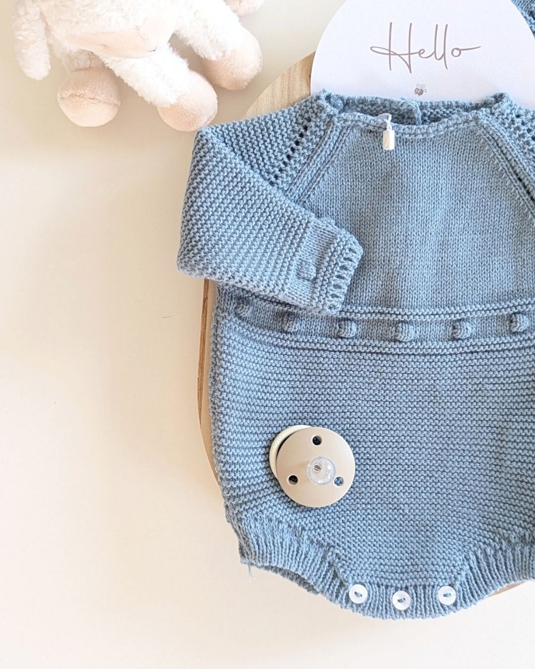 Pelele Punto Con Capota Turquesa - Micolino